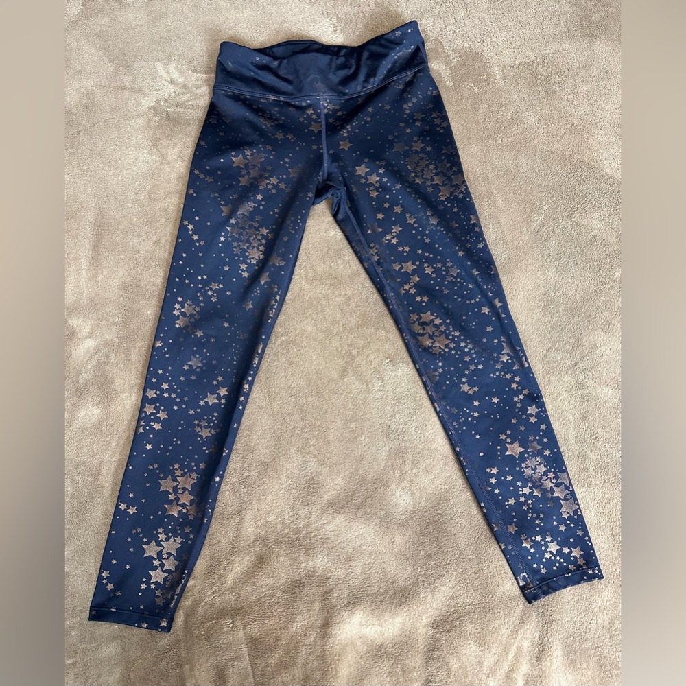 JoyLab Star Print Navy Sports Bra & Leggings Set Size M Preowned Workout Active - Picture 6 of 12
